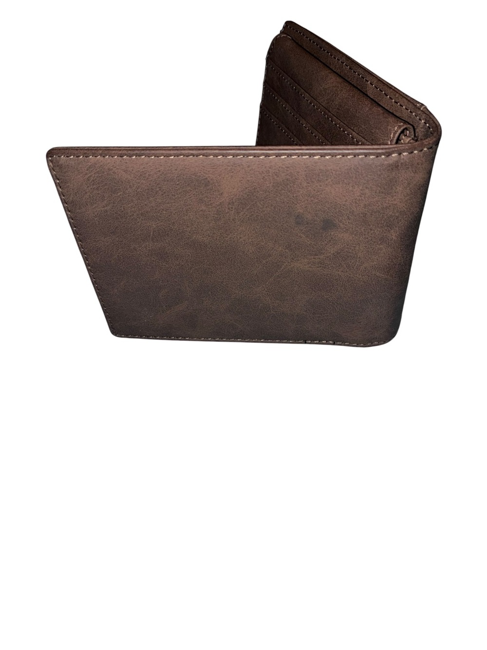 Brown Leather Bifold Wallet - AirTag
